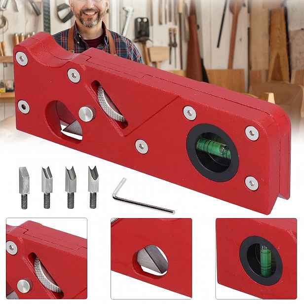 Ruční truhlářský hoblík pro zkosení obrysových hran 1/8" 3/16" 1/4"