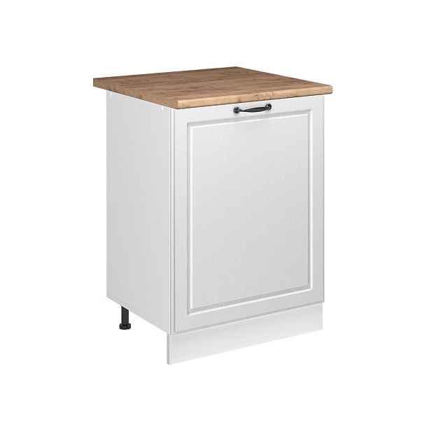 Vicco SPODNÍ SKŘÍŇKA KUCHYŇSKÉ LINKY R-Line, Bílý venkovský dům/Bílá, 60 cm s 1 dveřmi pracovná doska Dub Goldkraft