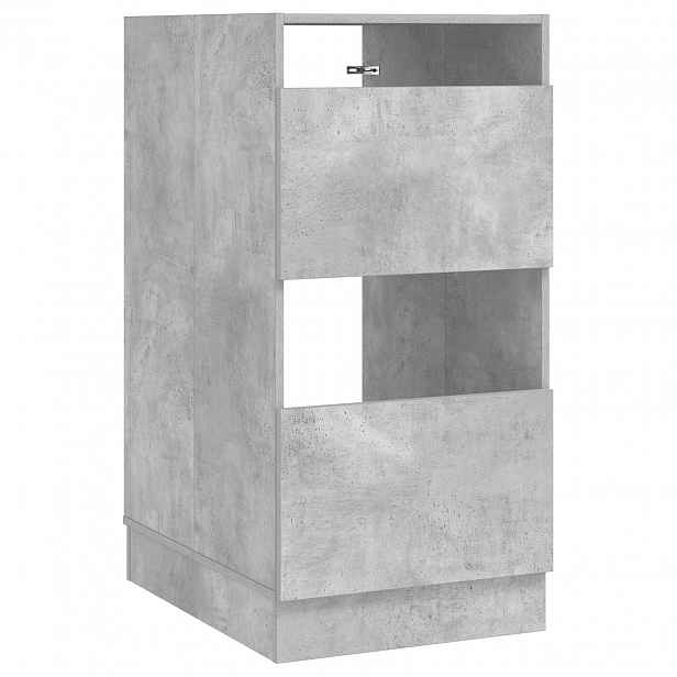 vidaXL Skříň na prádlo s úložištěm Betonově šedá 50 x 68 x 102 cm