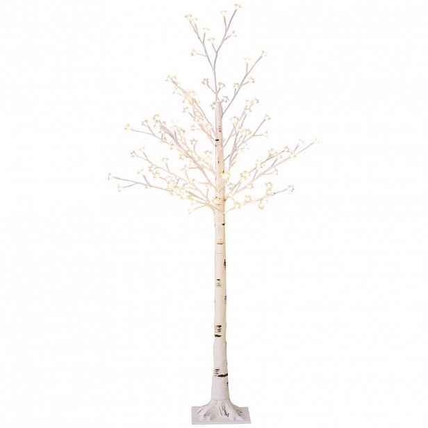 HOMCOM LED strom, 150 cm světelný strom, třešeň se 120 LED diodami, 3 stupně jasu