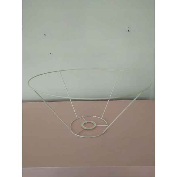 Rámec stínidla pro závěsnou lampu, bílý, E27 40 cm, H-20, nástěnná lampa, lustr