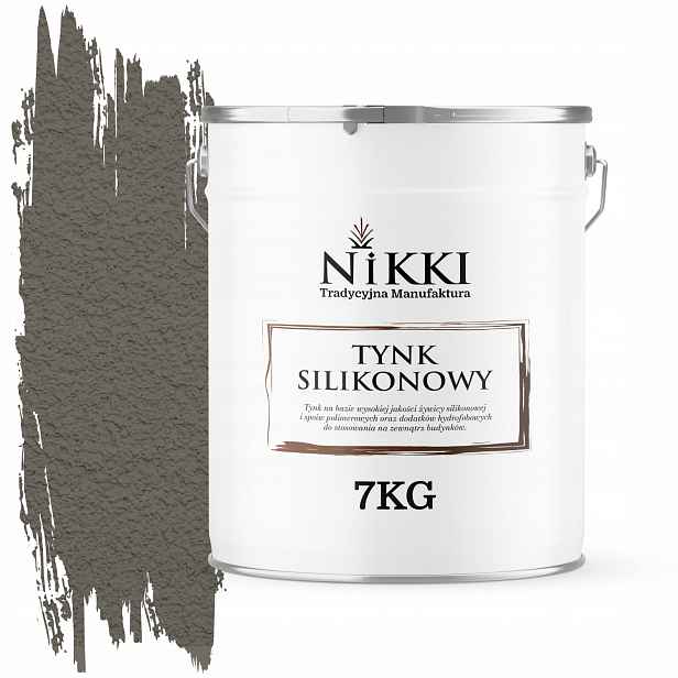 Silikonová Fasádní Omítka Šedá Tmavá Teplá F296 7 Kg Granulace 3.0 mm