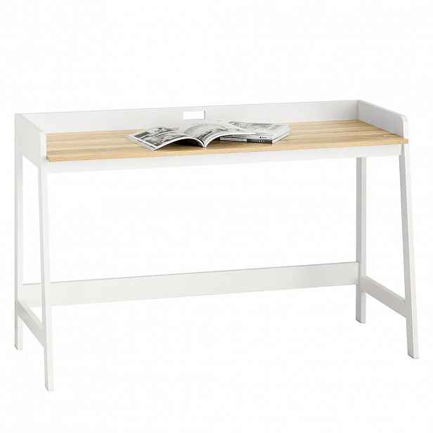 SoBuy POČÍTAČOVÝ STŮL Bílá 125x52x80cm Minimalistický