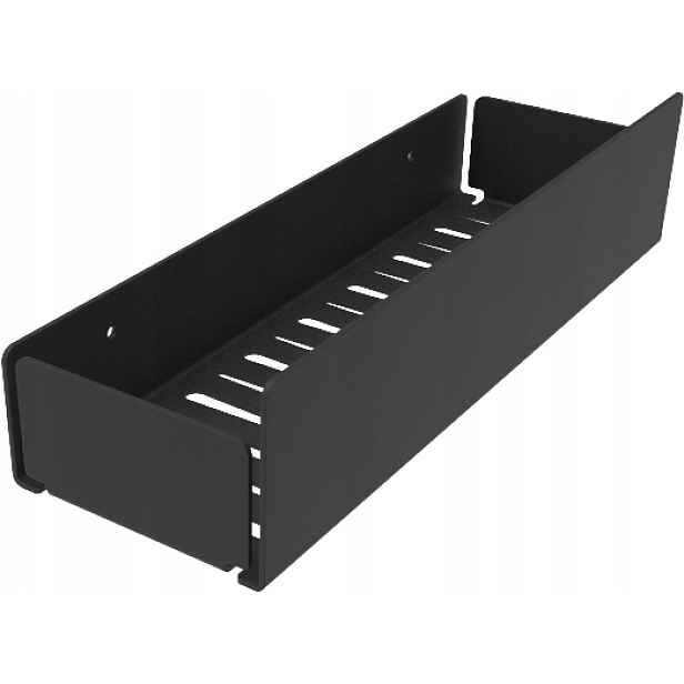 Sprchová koupelnová polička Premium Loft černá 30 cm Nerezová