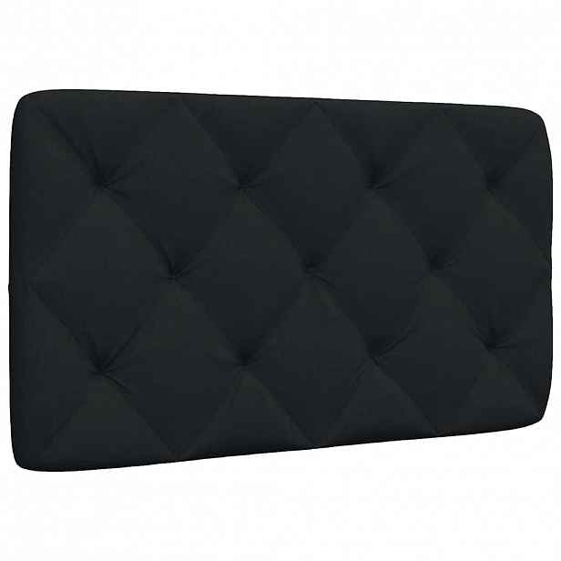 vidaXL Polštář na čelo postele černý 90 cm textil
