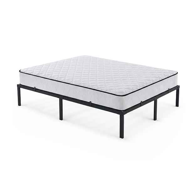 Ak furniture Skládací kovový rám postele s matrací Lowa 140x190 černý