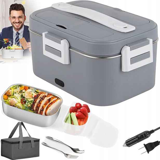 Elektrický Obědový Box Vyhřívaný Z Nerezová Ocel 1,8 L Trvanlivost Taška