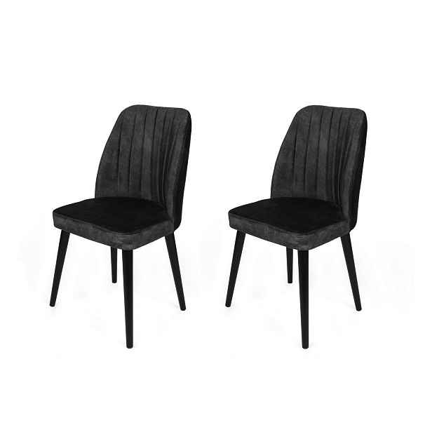 Sada jídelních židlí Alfa Anthracite and Black, 2 ks