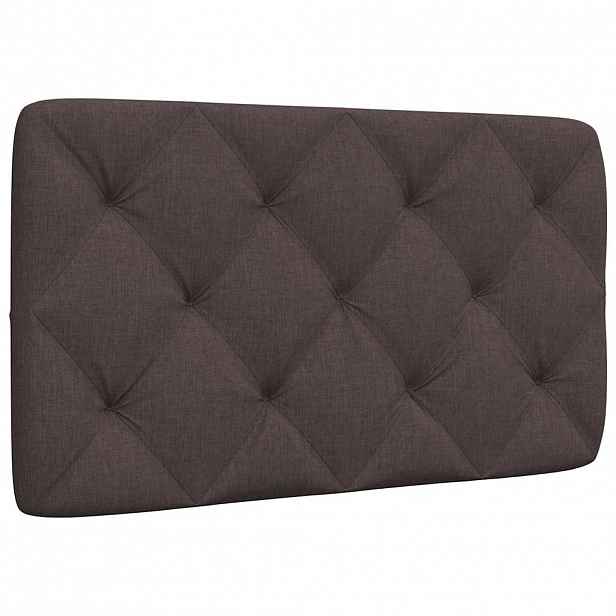 vidaXL Polštář na čelo postele tmavě hnědý 90 cm textil
