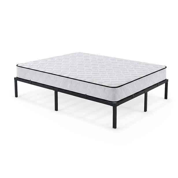 Ak furniture Skládací kovový rám postele s matrací Lowa 140x200 černý