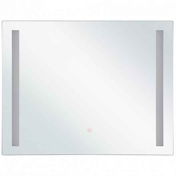 Beliani KOUPELNOVÉ ZRCADLO s LED osvětlením obdélníkové 60/70 cm Lirac