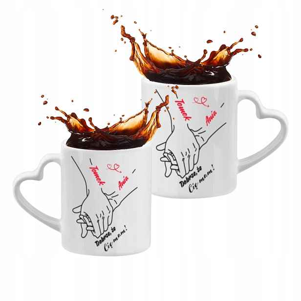 Hrnečky Pro Páry S Jménem Personalizovaný Set Dárek Na Valentýna 330 ml
