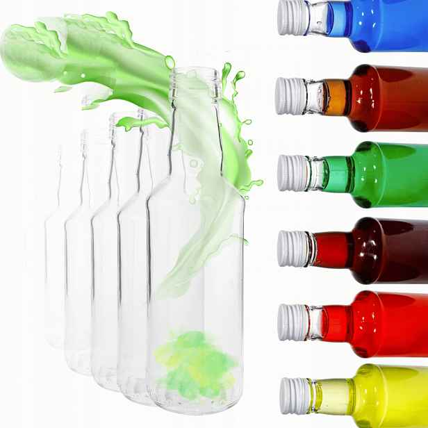 Lahvičky 200 ml na džus, tinkturu, tradiční sirup, fi28 60 ks, Bez Víček