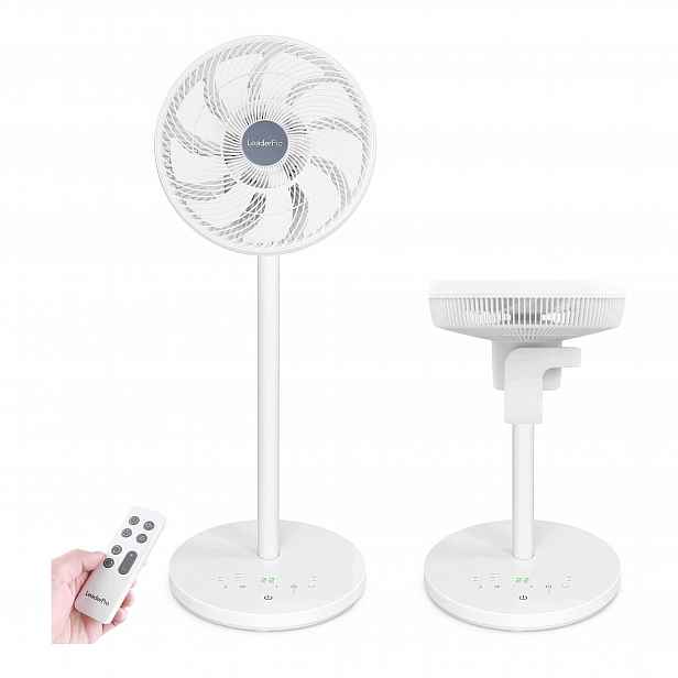 Stojanový Ventilátor 2V1 Leaderpro DC Motor Tichý Oscilující Dálkový Ovladač