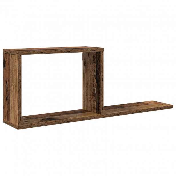vidaXL Plovoucí police Staré dřevo 80 x 15 x 30 cm Kompozitní dřevo