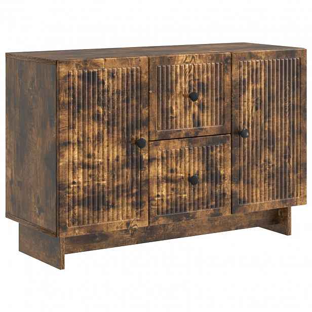 vidaXL Servírovací skříň se zásuvkou Kouřový dub 89 x 34,5 x 60 cm