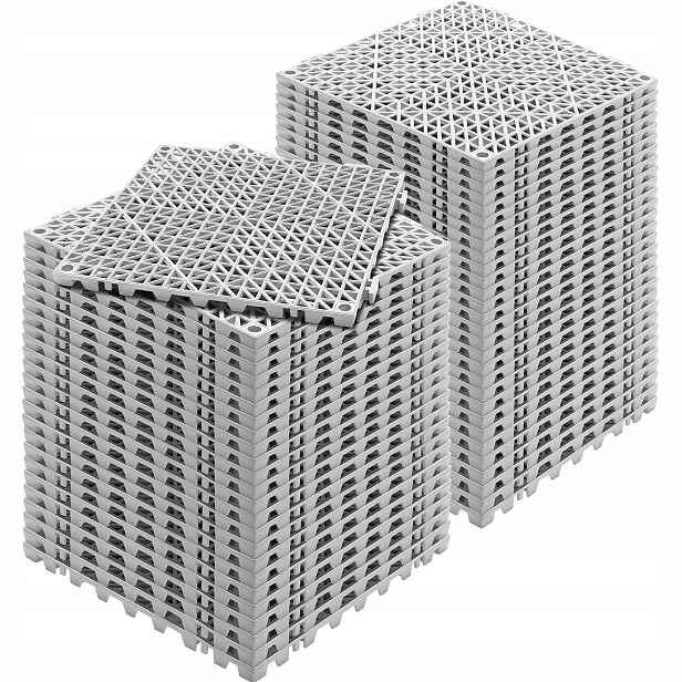 Drenážní podložka šedá 30x30 cm 55 ks Pvc kombinovaná protiskluzová koupelna