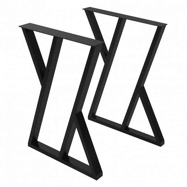ML-DESIGN NOHY STOLU, sada 2 ks, 50 x V 71 cm, tvar X, černé