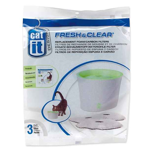Filtry do vodní fontány v sadě 3 ks pro kočku Catit Fresh&Clear – Plaček Pet Products