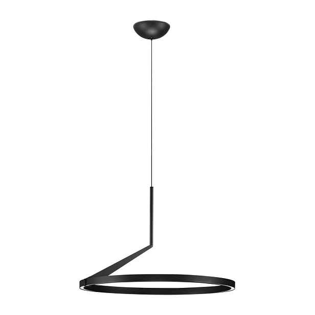 Matně černé hliníkové LED stmívatelné závěsné svítidlo ø 60 cm Tilia – Nova Luce