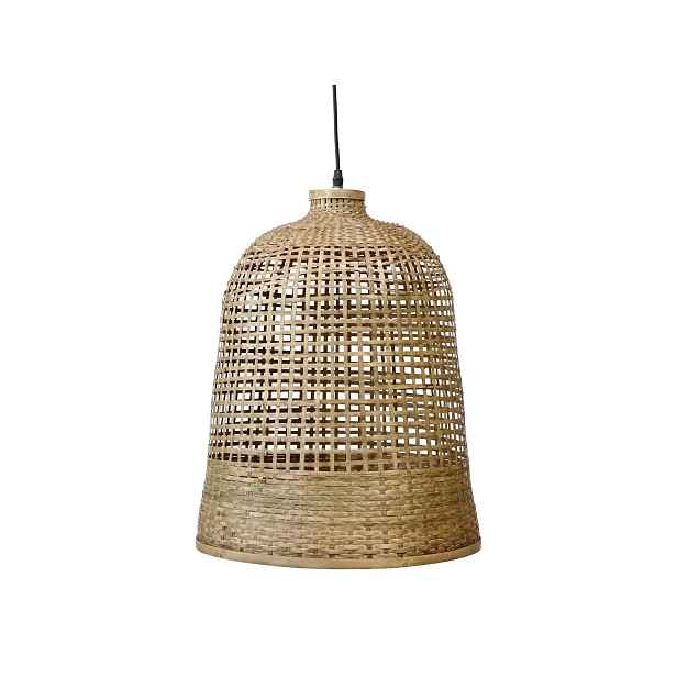 Přírodní antik závěsné světlo s bambusovým stínidlem Lamp Bamboo - Ø41*52cm/ E27/ 40W Chic Antique