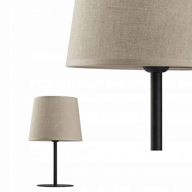 Stolní Noční stolní lampa Chicago Černá Abažur Len 41 cm Tk Lighting