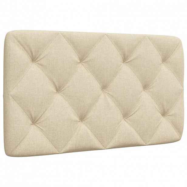 vidaXL Polštář na čelo postele krémový 90 cm textil