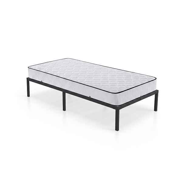 Ak furniture Skládací kovový rám postele s matrací Lowa 90x190 černý