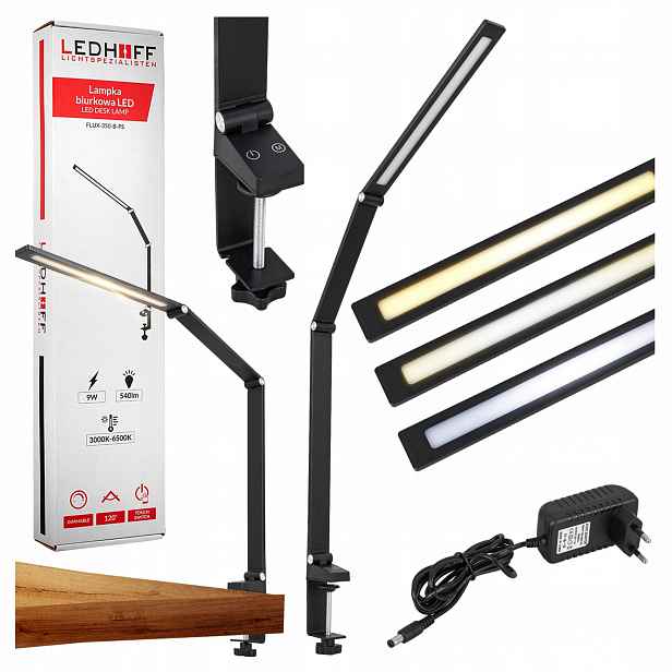 Stolní lampa Led kreslicí 9W, šroubovací, kosmetická, školní