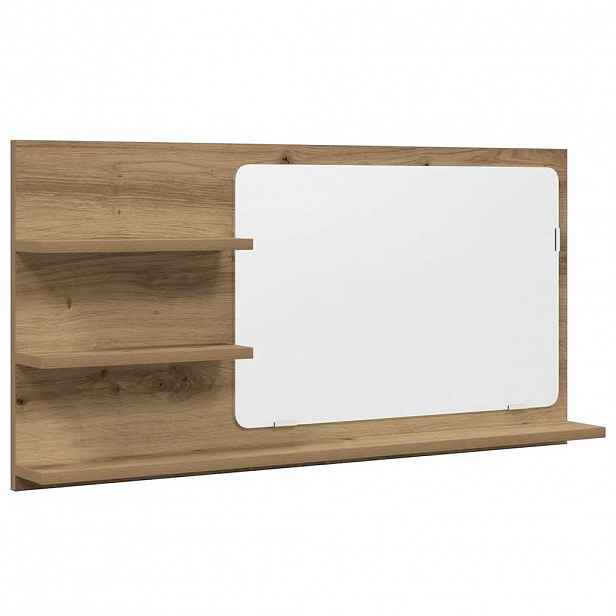 vidaXL Koupelnová skříňka se zrcadlem dub artisan 90x11x45 cm kompozit