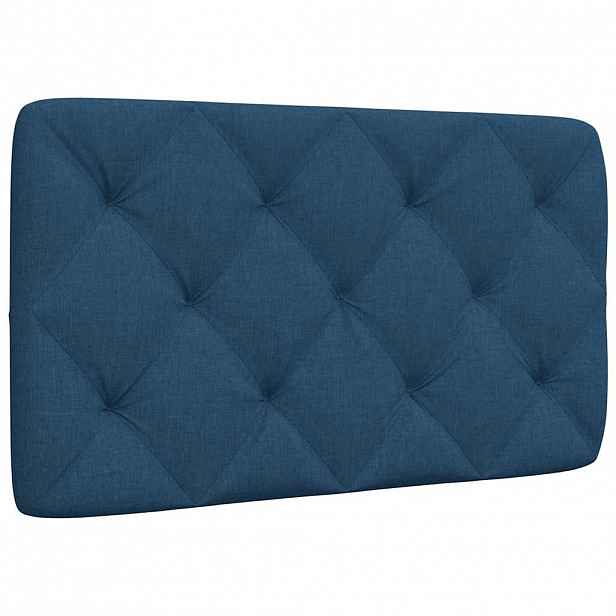 vidaXL Polštář na čelo postele modrý 90 cm textil