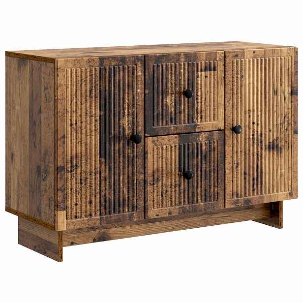 vidaXL Servírovací skříň se zásuvkou Staré dřevo 89 x 34,5 x 60 cm