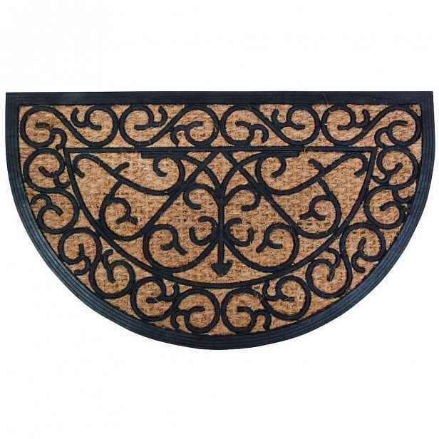 Gumová půlkruhová rohožka s kokosovým vláknem Esschert Design Ornamental
