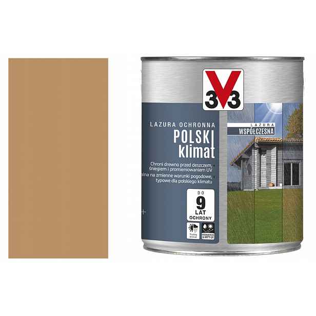 V33 Lazura Současná Polský Klima borovice matná 2,5 l