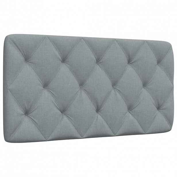 vidaXL Polštář na čelo postele světle šedý 100 cm textil