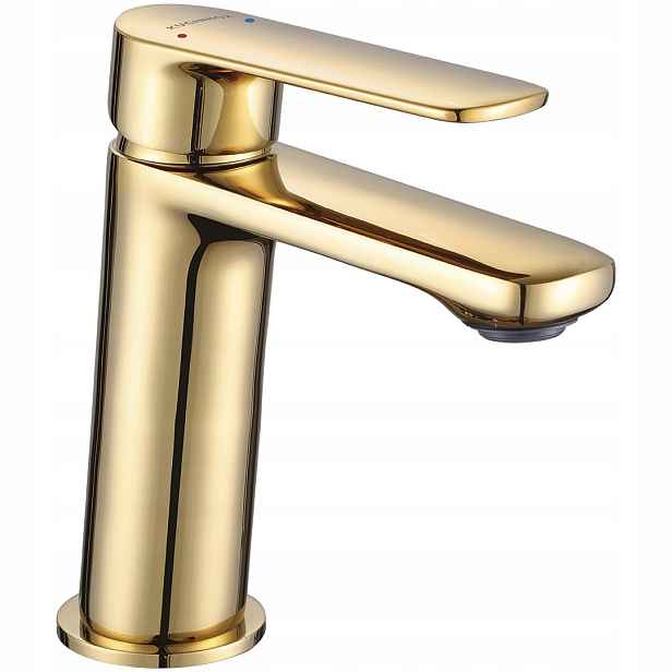 Kuchinox Gava zlatá stojánková umyvadlová baterie s klik-klak zátkou 150 mm
