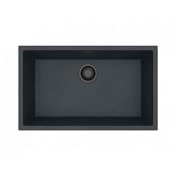 Alveus Omni - Granitový dřez 75x45 cm, černá 1150064