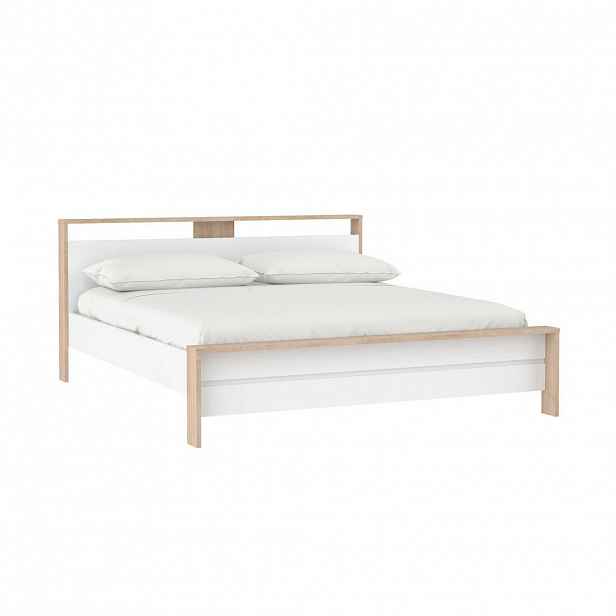 Boxxx POSTEL, 180/200 cm, bílá, barvy dubu