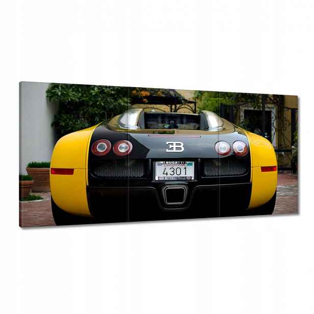 Obrazy 120x60 Žluté Bugatti