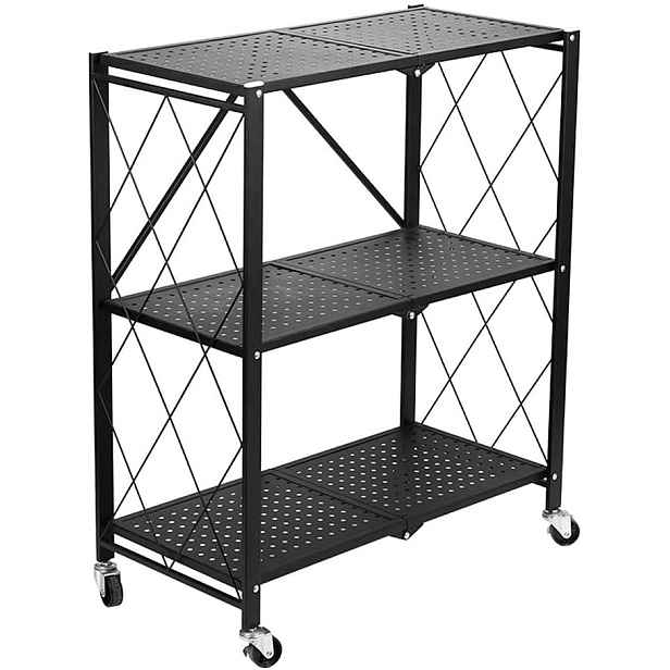 TP Living Skládací kuchyňský regál AZIONE 72x87 cm černý