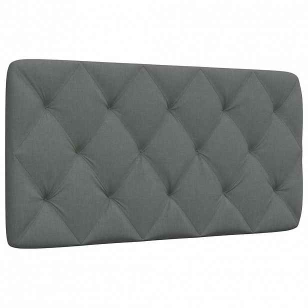 vidaXL Polštář na čelo postele tmavě šedý 100 cm textil
