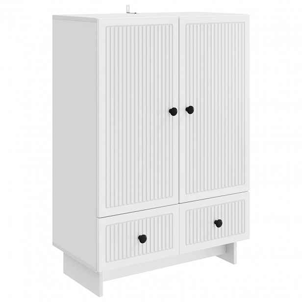 vidaXL Servírovací skříň Bílý 66 x 34,5 x 95 cm Dřevěný materiál