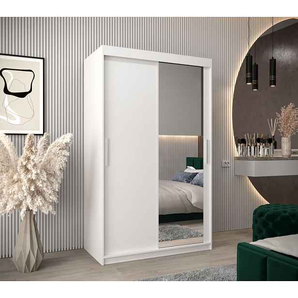 Skříň s posuvnými dveřmi v šířce 120 cm TIMEA 2 - bílá