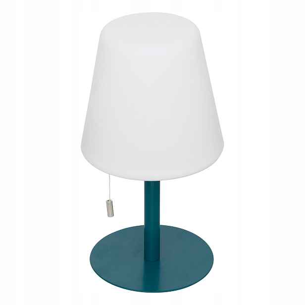 Stolní Bezdrátová Lampa Na Balkon Terasa 30 cm Lampička Na Usb Modrá