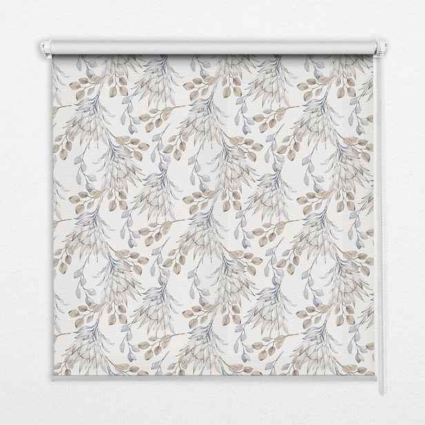 TULUP VNITŘNÍ roleta - okenní roleta - roleta - 80x140 cm - Bílé květy