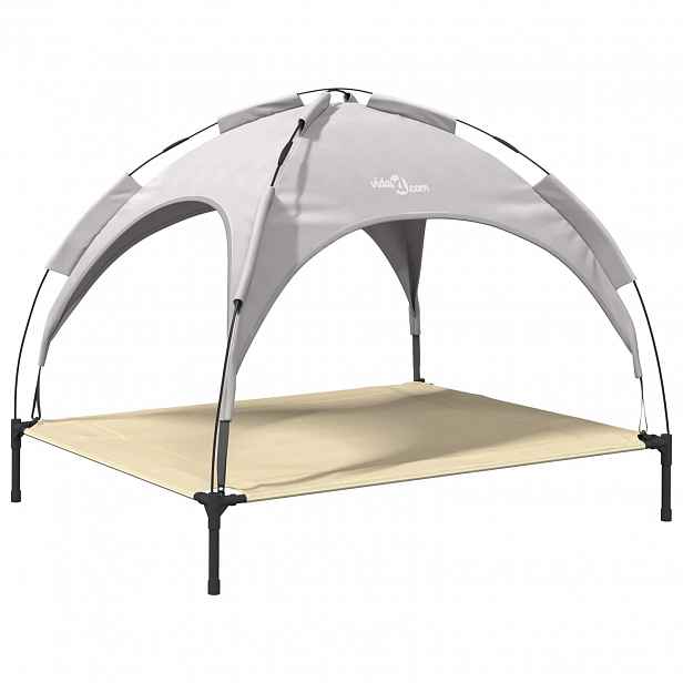 vidaXL Psí postel 104 x 86 x 84,5 cm Ocel Stříbrně šedá