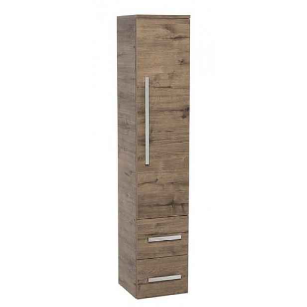 Koupelnová skříňka vysoká Naturel Cube Way 32,5x162,5x33 cm dub wellington CUBE3CHV35DW