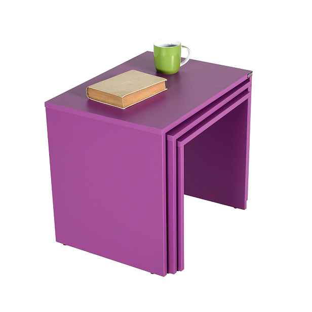 Odkládací stolek SHP Purple, 3 ks