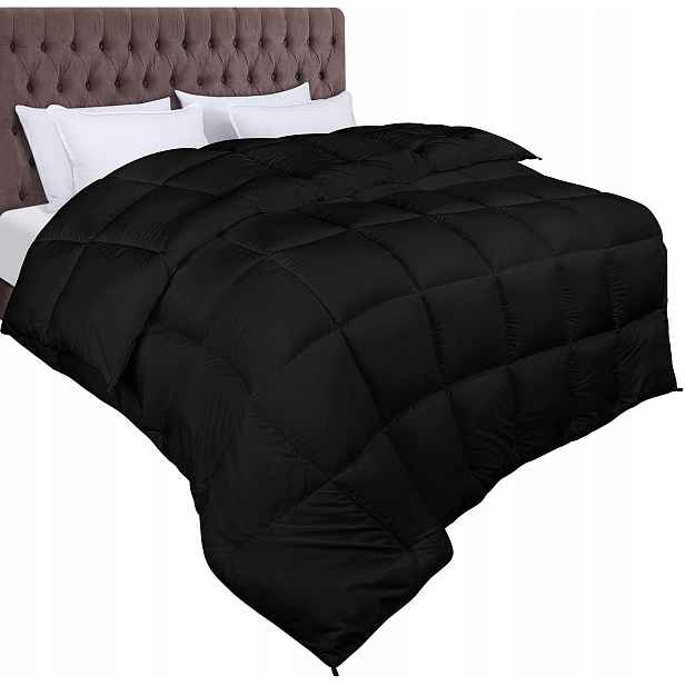 Utopia Bedding Přikrývka 200 x 220 cm Celoroční černá 370 Gsm