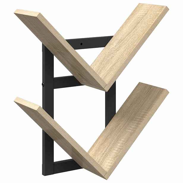 vidaXL Nástěnná floating polička Dub sonoma 43 x 15 x 47 cm